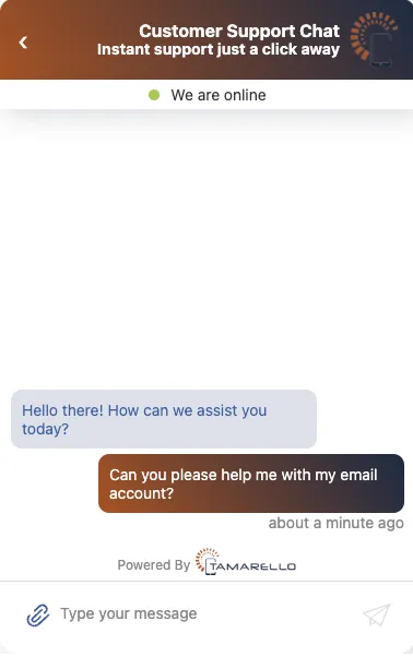 Live chat window