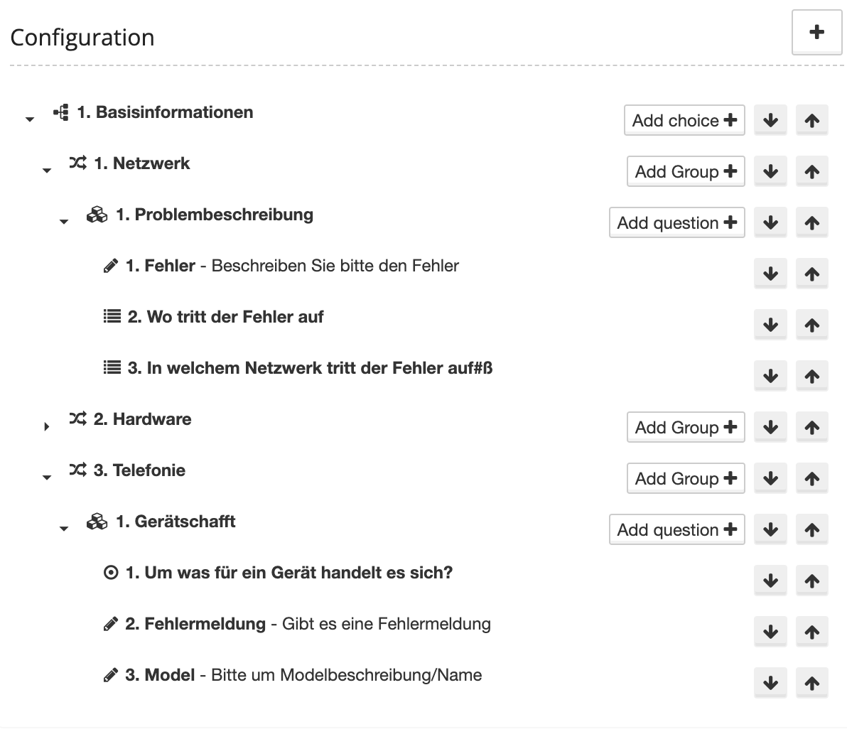 Questionnaires & forms